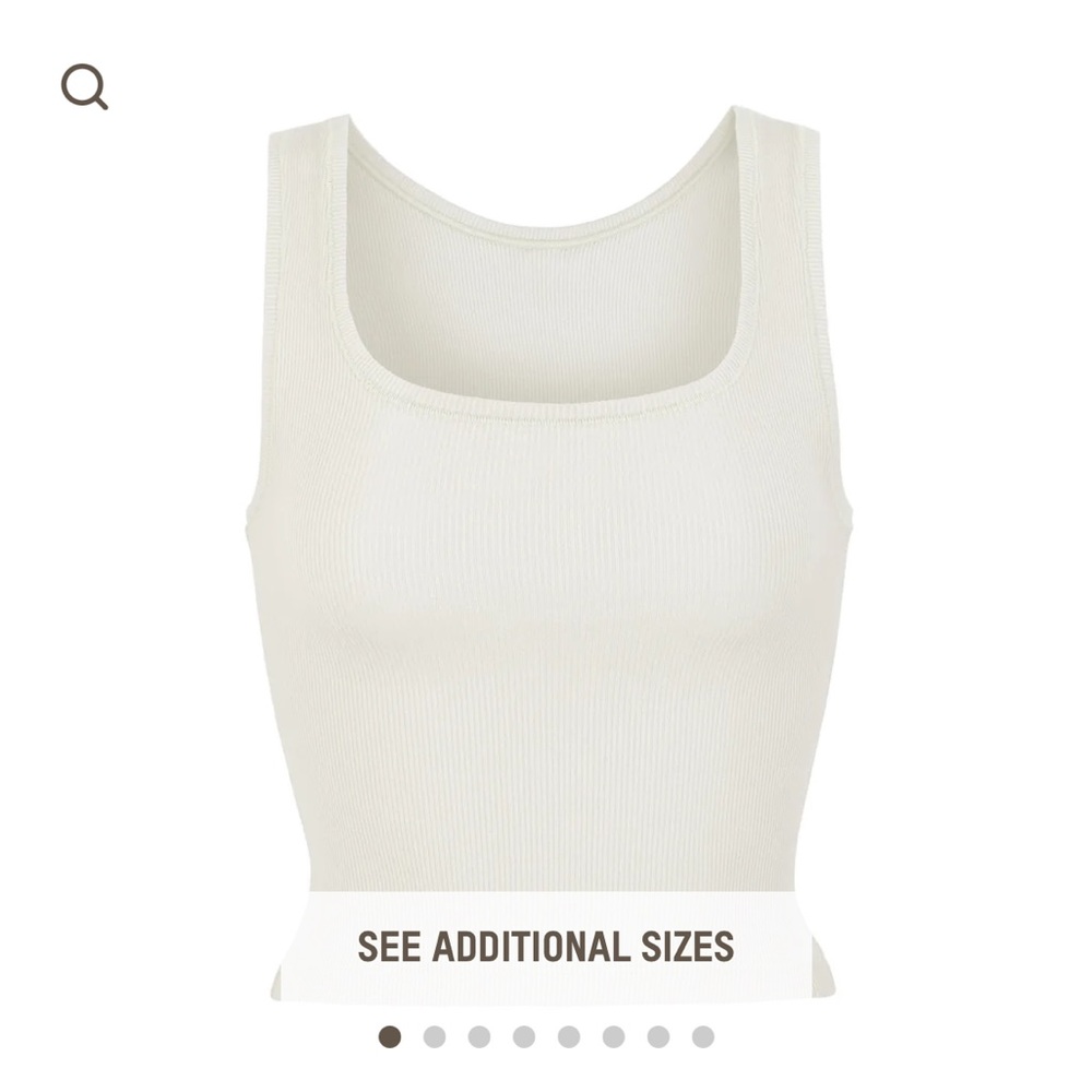Skims cotton rib tank (bone) XL - brand new